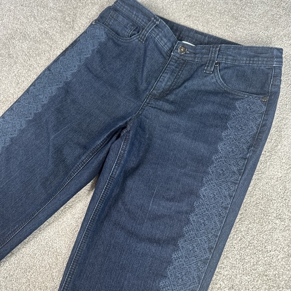CJ Banks Denim - CJ Banks Women Denim Mod Curvy Fit Capri Petite Woman 6P Jeans A1705 embroidery